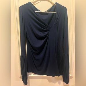 Elie Tahari navy blouse